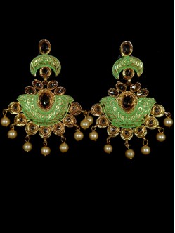 Reverse Ad Earrings With Meenakari Work
